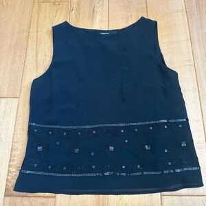 Valerie by Valerie Steven’s 100% Silk Embroidered Sequin Blouse Size S